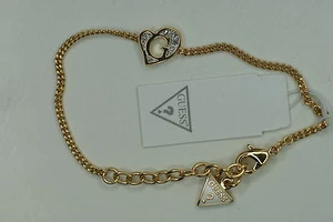 GUESS Damen Armband UBB71528-s Armkette G Besatz weiß gelbgold vergoldet NEU - Bild 1 von 3
