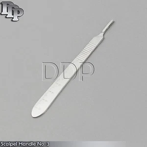 3 Pcs Dental Surgical Scalpel Handle No. 3 Ruler 0-6cm Side Stainless Steel Tool - Picture 1 of 3