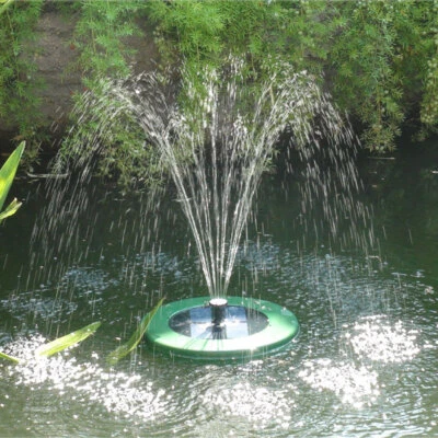 LED Solarpumpe Springbrunnen mit Akku 250l/h Garten Pumpe Wasserspiel Fontäne - Bild 1 von 4