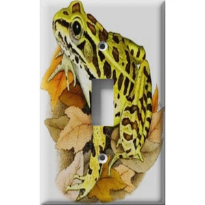 SnazzySwitch Frosch auf Blättern - Lichtschalter Plattenabdeckung - Bild 1 von 24