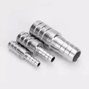 Stainless Steel Reducer Barbed Straight Joiner Pipe Connector Tubing Fuel Water - Picture 1 of 1