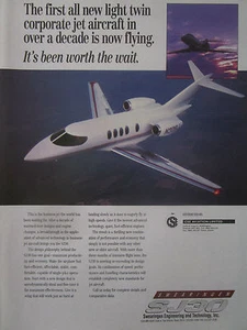 10/1991 PUB AVION SWEARINGEN EXECUTIVE AIRCRAFT SJ30 BUSINESS JET ORIGINAL AD - Picture 1 of 1