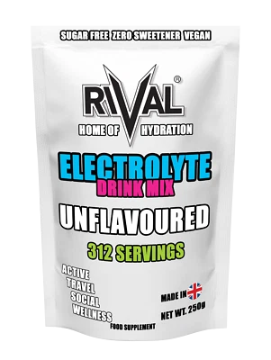 RIVAL SPORTS FUEL Rival Electrolytes Powder Unflavoured 312 Servings & Flavoured Naturally