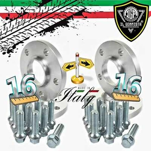 4 DISTANZIALI 16 + 16 mm 5x110 65.1 + 20 BULLONI x FIAT 500X SPORT CROSS TURBO - Foto 1 di 5
