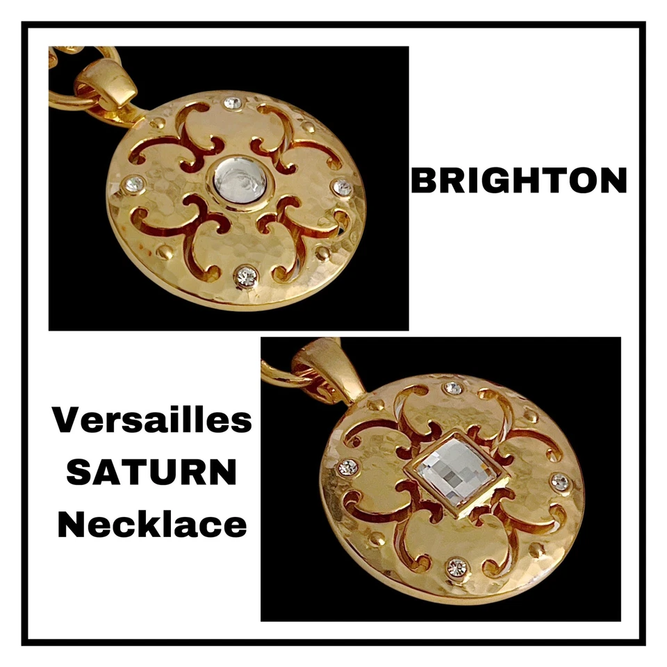 Brighton Versailles Saturn Gold Reversible Necklace Pouch Jn6482 RTLS