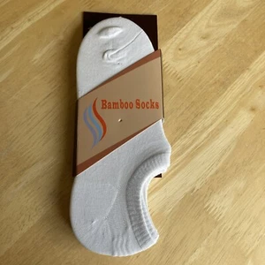 Bamboo Infused Super Low Invisible Socks with Silicone Heel Grip- 4 Pairs- Women - Picture 1 of 5