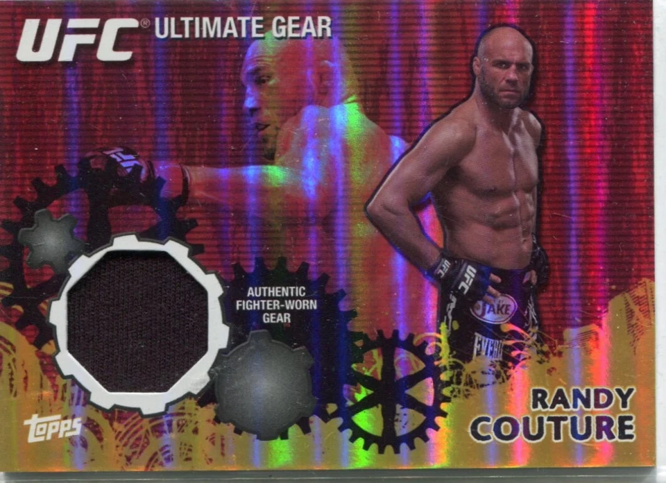 2010 Topps UFC - RANDY COUTURE - Gold Figher Worn Gear Relic - MMA UFC #d/188 - Image 1 of 1