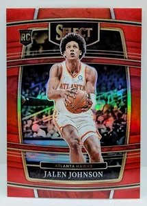 Jalen Johnson 2021-22 Select Concourse Red Rookie /199 Atlanta Hawks #17 - Picture 1 of 4