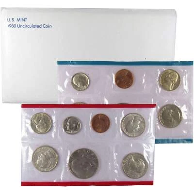 1980 Uncirculated Coin Set U.S Mint Original Government Packaging OGP - Image 1 of 4