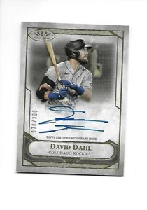 Autógrafo de talento Topps Tier One Tier One 2021 David Dahl (Rockies) #078/300 - Imagen 1 de 2