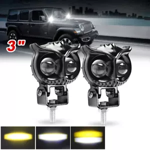 2X 3"inch LED Work Light Amber White Spot cube Pods Offroad Driving ATV UTV SUV - Picture 1 of 8
