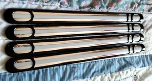 4x 17" Black Chrome Reflective Car Bumper Guard Protector City Parking Sticker - Bild 1 von 6