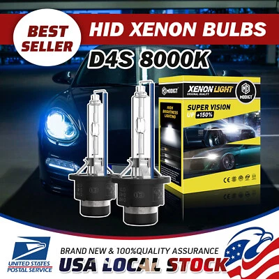 For 2007-2012 Lexus LS 460 600h Xenon HID Headlight D4S Bulbs 8000K Blue x2 - Image 1 of 4