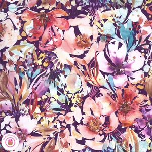 Moda SUNSHINE SOUL 8461 12 Purple Floral CREATE JOY PROJECT Quilt Fabric - Picture 1 of 8