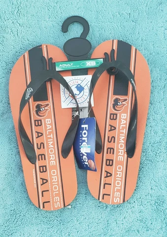 Baltimore Orioles Sandals MLB Women's Flip Flops, size xsmall 5- 6 new  tags Cover