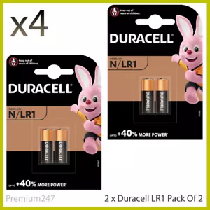 4 x DURACELL N MN9100 1.5V Alkaline Batteries LR1 E90 AM5 KN Longest Expiry - Picture 1 of 11