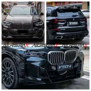 Gloss Black Front Lip Rear Diffuser Spoiler Wing Side Skirt Kit For BMW X5 G05 - Picture 1 of 16