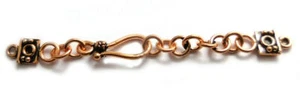 1 SET SOLID COPPER EXTENDER TOGGLE CLASP 1 STRAND ANTIQUE COPPER 636 ATL-215 - Picture 1 of 1