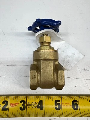 3/4" Brass Economy Gate Valve Female NPT Threaded Handle Lead Free 200 CWP NeW - Image 1 of 2