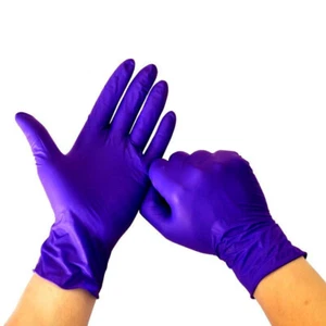 100 4m Indigo ELECTRA BLUE Nitrile Medical Exam Gloves Lat, Powder Free S M L XL - Picture 1 of 14