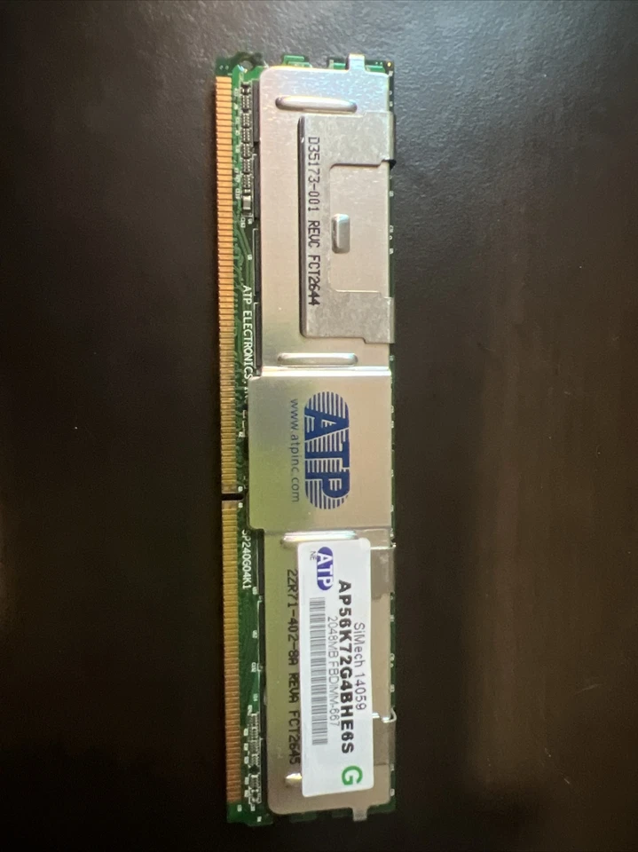 ATP SiMech 14059 2048MB FB-DIMM-667 Server Memory RAM Module AP56K72G4BHE6S - Image 1 of 2