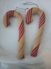 Primitive Style Fabric Candy Cane Christmas Ornament Lot