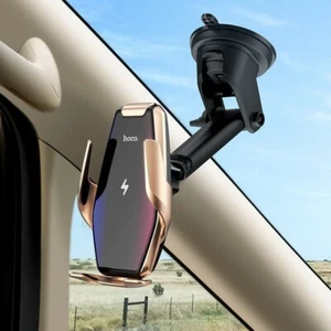 HOCO Car wireless charger and car phone holder “S14 Surpass” for dashboard gold - Picture 1 of 9