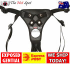 Exposed Genital Strap on Harness Sex Toy 2 Size O Rings Dildo Strap-on Double