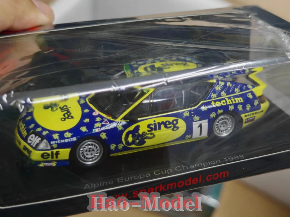 Spark 1/43 Europa League victory alpine 1988 Resin Diecast Model Car Hobby Gift - Image 1 of 1