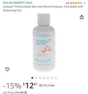 Anasept Antimicrobial Skin & Wound Cleanser Exp: 06/25 - Picture 1 of 5