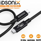 1.6/2.6FT USB C to USB C Cable USB4 40Gbps | 100W 8K Dual 4K | Thunderbolt 4 3
