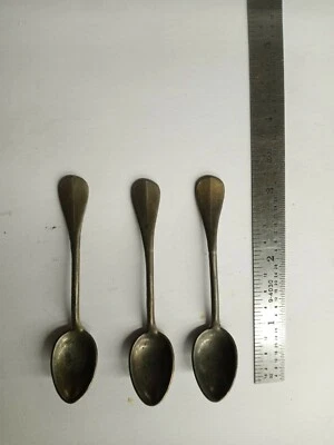 (3) Sterling silver tiny spoon,Miniature Spoon Vintage   Unique  - Изображение 1 из 3