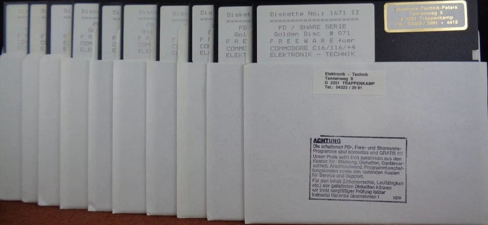 COMMODORE 16/+4 -- 10x PD/SHARE SERIE "GOLDEN DISK" (LC) #NOS - Bild 1 von 1