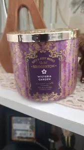 Bath & Body Works Candle BRIDGERTON WISTERIA GARDEN Large 3-Wick 14.5 oz - Picture 1 of 4
