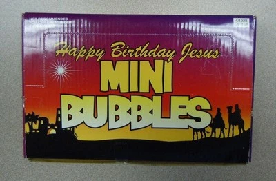 С днем рождения Иисус мини пузыри - коробка из 24 - 4/1928 - новый в коробке - Изображение 1 из 2