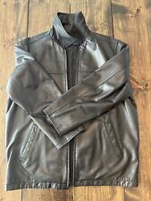 Pronto Uomo Men's Reversible Black Leather Jacket Sz L