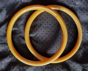 Plastic Purse Handles Gold Swirl Size 5" Diameter One Pair - Picture 1 of 1