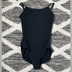 Capezio Elegant Black Dance Bodysuit leotard dance tumble Medium - Picture 1 of 4