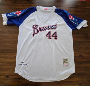 Hank Aaron 1974 Jersey Size 56 Atlanta Braves Majestic Cooperstown Collection - Picture 1 of 11