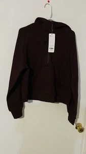Felpa con cappuccio mezza zip CRZ Yoga taglia M 8/10 colore tortora Crz#08 - Foto 1 di 8