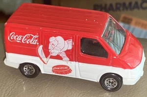 1995 Matchbox Ford Transit Van Red Coca-Cola Coke Van Hockey 1:64 Diecast - Picture 1 of 10