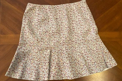 Falda Worth para mujer talla 8 de cuero floral forrada con cremallera Foto 1 de 4