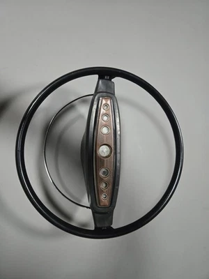1968 Ford Mustang Steering Wheel with Center Pad & Horn Button woodgrain OEM - Image 1 of 4