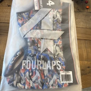 Four Laps Circuit Sport-BH Damen Konfetti Camouflage blau marineblau XL neu mit Etikett $ 58 A8 - Bild 1 von 5
