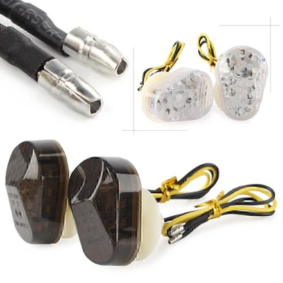 Turn Signal Light Amber LED Lamp Smoke Lens For Kawasaki Ninja ZX6R ZX7R ZX9R US - Изображение 1 из 4