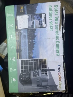 4K Wifi Solar Camera Dual Lens PIR Detection Outdoor Camera CCTV﻿ - Image 1 of 4
