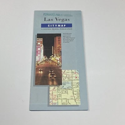 H.M. Gousha Las Vegas City Map Travel Map Folded - Imagen 1 de 2