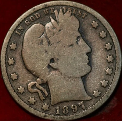 1897 Philadelphia Mint Silver Barber Quarter - Image 1 of 2