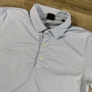 Dunning Golf Shirt Herren Small Blau Polo Performance Tech Stretch Streifen - Bild 1 von 12