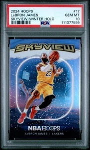 Lebron James 2024 Hoops #17 Skyview-Winter Holo Lakers PSA 10 Pop 1 008821 - Picture 1 of 2